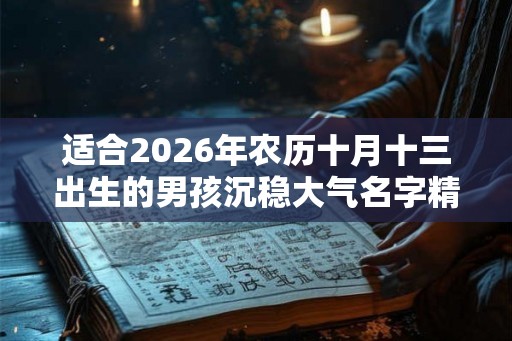 适合2026年农历十月十三出生的男孩沉稳大气名字精选