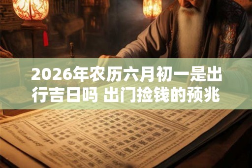 2026年农历六月初一是出行吉日吗 出门捡钱的预兆