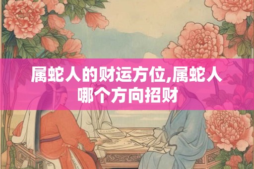 属蛇人的财运方位,属蛇人哪个方向招财