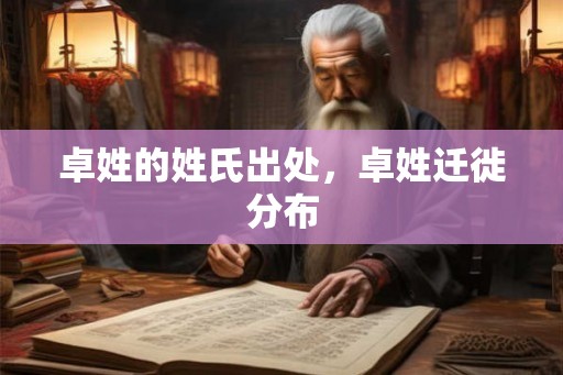 卓姓的姓氏出处，卓姓迁徙分布
