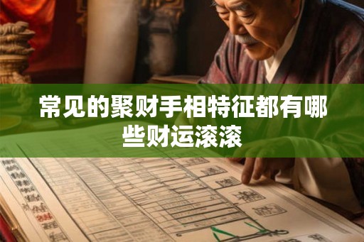 常见的聚财手相特征都有哪些财运滚滚