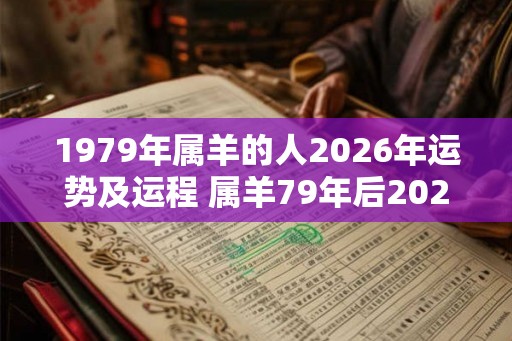1979年属羊的人2026年运势及运程 属羊79年后2026如何运