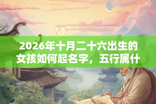 2026年十月二十六出生的女孩如何起名字，五行属什么