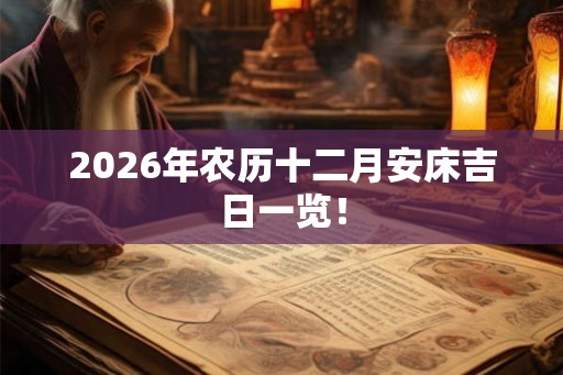 2026年农历十二月安床吉日一览! 2026年农历十二月安床吉日一览!