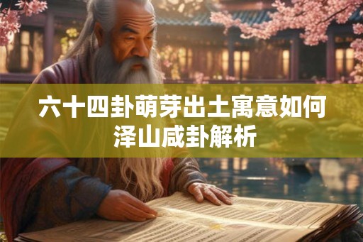 六十四卦萌芽出土寓意如何 泽山咸卦解析