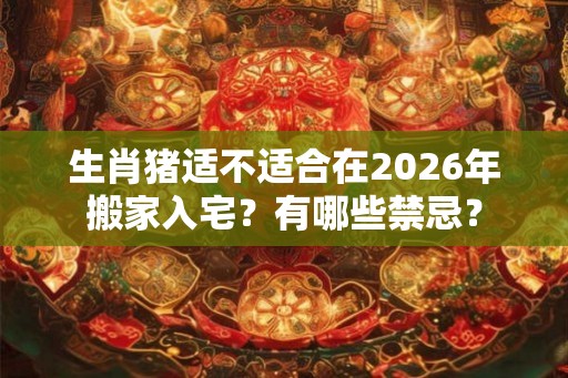 生肖猪适不适合在2026年搬家入宅？有哪些禁忌？