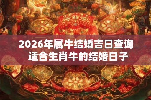 2026年属牛结婚吉日查询  适合生肖牛的结婚日子