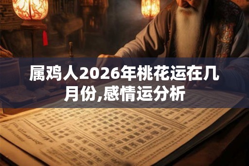 属鸡人2026年桃花运在几月份,感情运分析