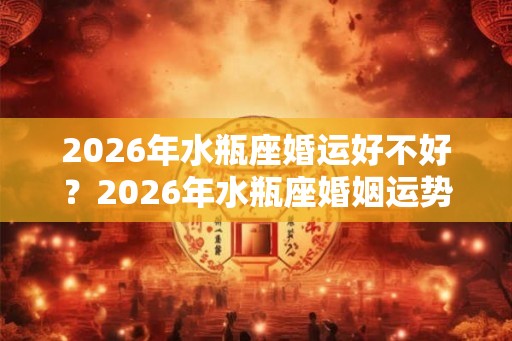 2026年水瓶座婚运好不好？2026年水瓶座婚姻运势解析