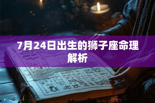 7月24日出生的狮子座命理解析
