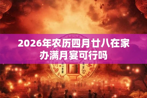 2026年农历四月廿八在家办满月宴可行吗