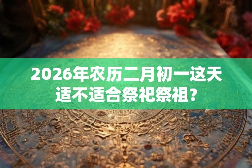 2026年农历二月初一这天适不适合祭祀祭祖？