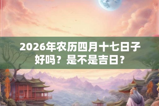 2026年农历四月十七日子好吗？是不是吉日？