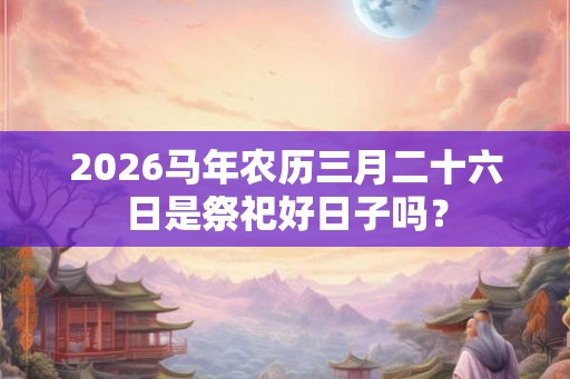 2026马年农历三月二十六日是祭祀好日子吗？