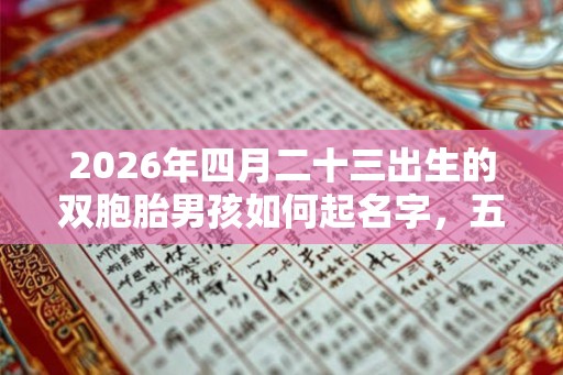 2026年四月二十三出生的双胞胎男孩如何起名字，五行属什么