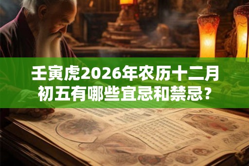壬寅虎2026年农历十二月初五有哪些宜忌和禁忌？