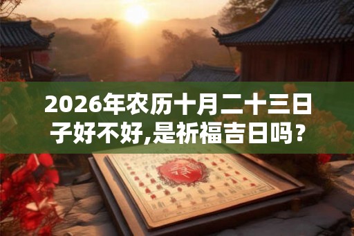 2026年农历十月二十三日子好不好,是祈福吉日吗？