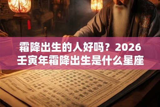霜降出生的人好吗?2026壬寅年霜降出生是什么星座 霜降出生的人好吗?2026壬寅年霜降出生是什么星座