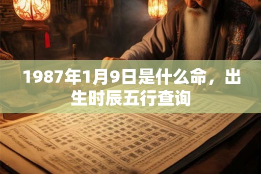 1987年1月9日是什么命，出生时辰五行查询