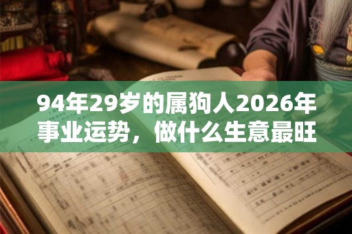 94年29岁的属狗人2026年事业运势,做什么生意最旺? 94年29岁的属狗人2026年事业运势,做什么生意最旺?