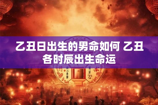 乙丑日出生的男命如何 乙丑各时辰出生命运