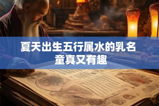 夏天出生五行属水的乳名  童真又有趣