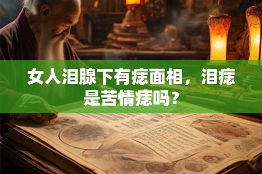 女人泪腺下有痣面相,泪痣是苦情痣吗? 女人泪腺下有痣面相,泪痣是苦情痣吗?