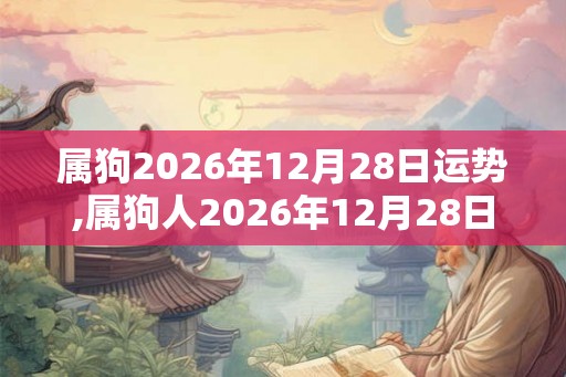 属狗2026年12月28日运势,属狗人2026年12月28日财运,生肖狗2026年12月28日运势