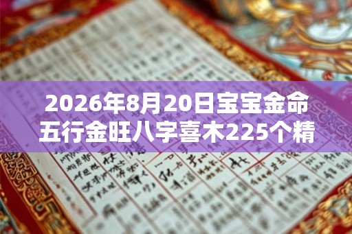 2026年8月20日宝宝金命五行金旺八字喜木225个精选 2026年8月20日宝宝金命五行金旺八字喜木225个精选
