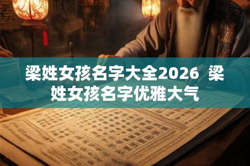 梁姓女孩名字大全2026  梁姓女孩名字优雅大气
