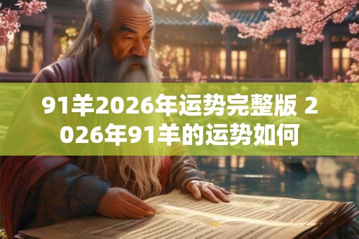 91羊2026年运势完整版 2026年91羊的运势如何