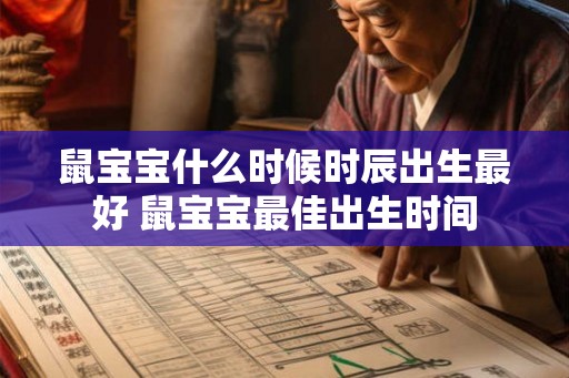 鼠宝宝什么时候时辰出生最好 鼠宝宝最佳出生时间