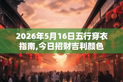 2026年5月16日五行穿衣指南,今日招财吉利颜色