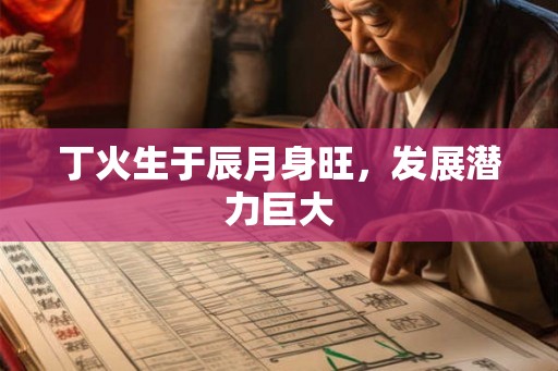 丁火生于辰月身旺，发展潜力巨大