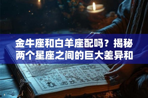 金牛座和白羊座配吗?揭秘两个星座之间的巨大差异和潜在互补性 金牛座和白羊座配吗?揭秘两个星座之间的巨大差异和潜在互补性