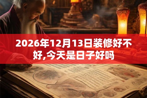 2026年12月13日装修好不好,今天是日子好吗
