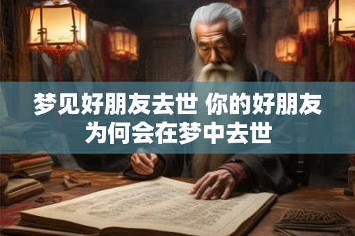 梦见好朋友去世 你的好朋友为何会在梦中去世