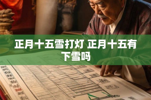 正月十五雪打灯 正月十五有下雪吗