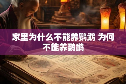 家里为什么不能养鹦鹉 为何不能养鹦鹉