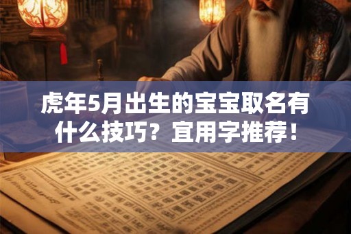 虎年5月出生的宝宝取名有什么技巧？宜用字推荐！