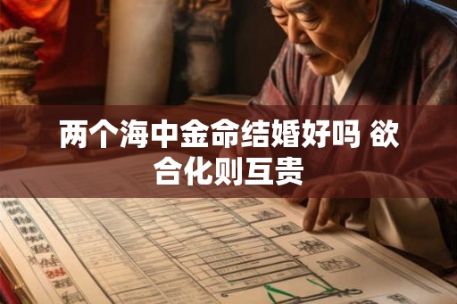 两个海中金命结婚好吗 欲合化则互贵