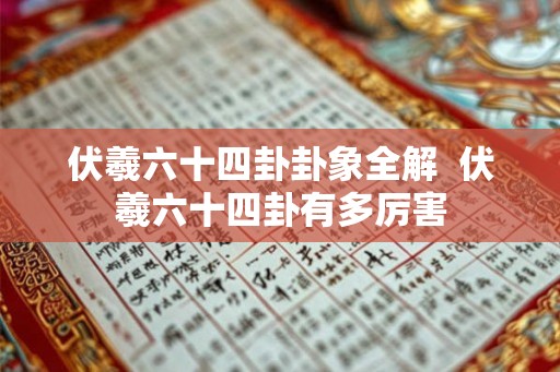 伏羲六十四卦卦象全解  伏羲六十四卦有多厉害