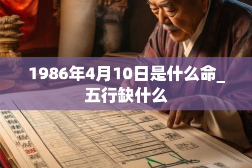 1986年4月10日是什么命_五行缺什么