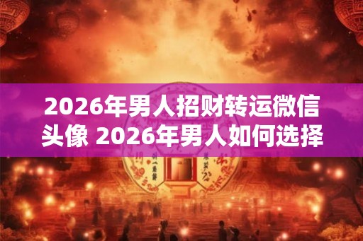 2026年男人招财转运微信头像 2026年男人如何选择招财转运微信头像