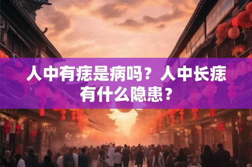 人中有痣是病吗？人中长痣有什么隐患？