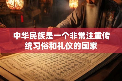 中华民族是一个非常注重传统习俗和礼仪的国家