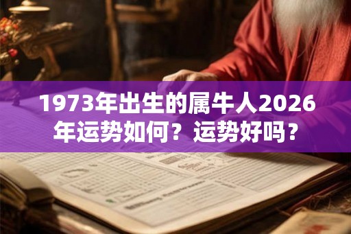 1973年出生的属牛人2026年运势如何?运势好吗? 1973年出生的属牛人2026年运势如何?运势好吗?