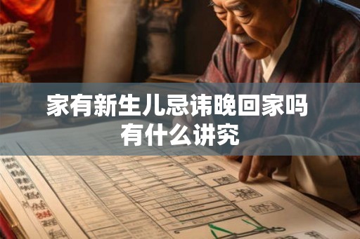 家有新生儿忌讳晚回家吗 有什么讲究