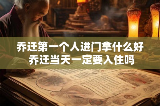 乔迁第一个人进门拿什么好 乔迁当天一定要入住吗