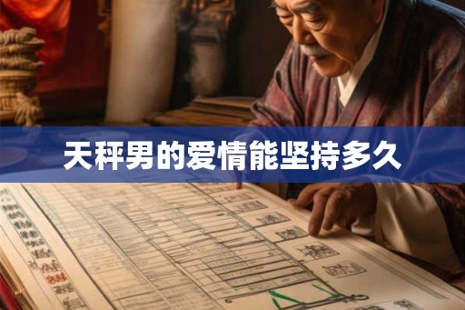 天秤男的爱情能坚持多久